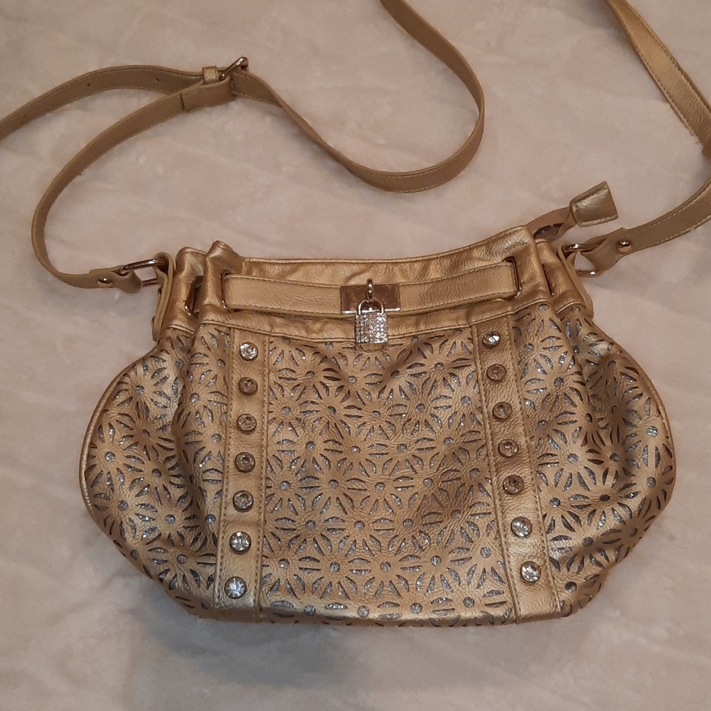 Gold crossbody purse